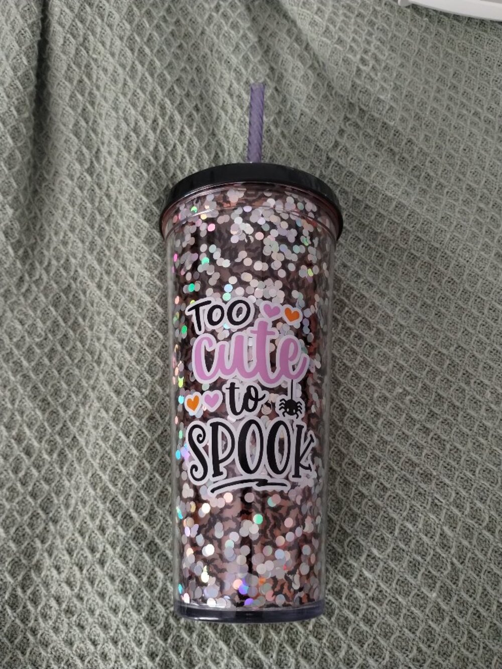 Too Cute to Spook plastic tumbler